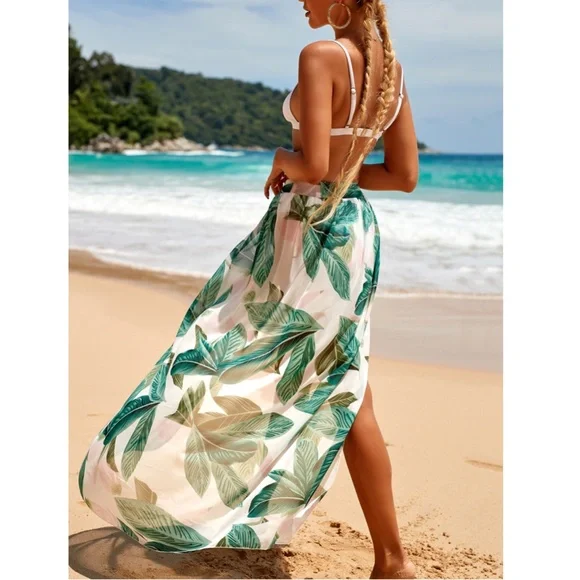 Tropical Print Sarong Skirt - Picture 7 of 8